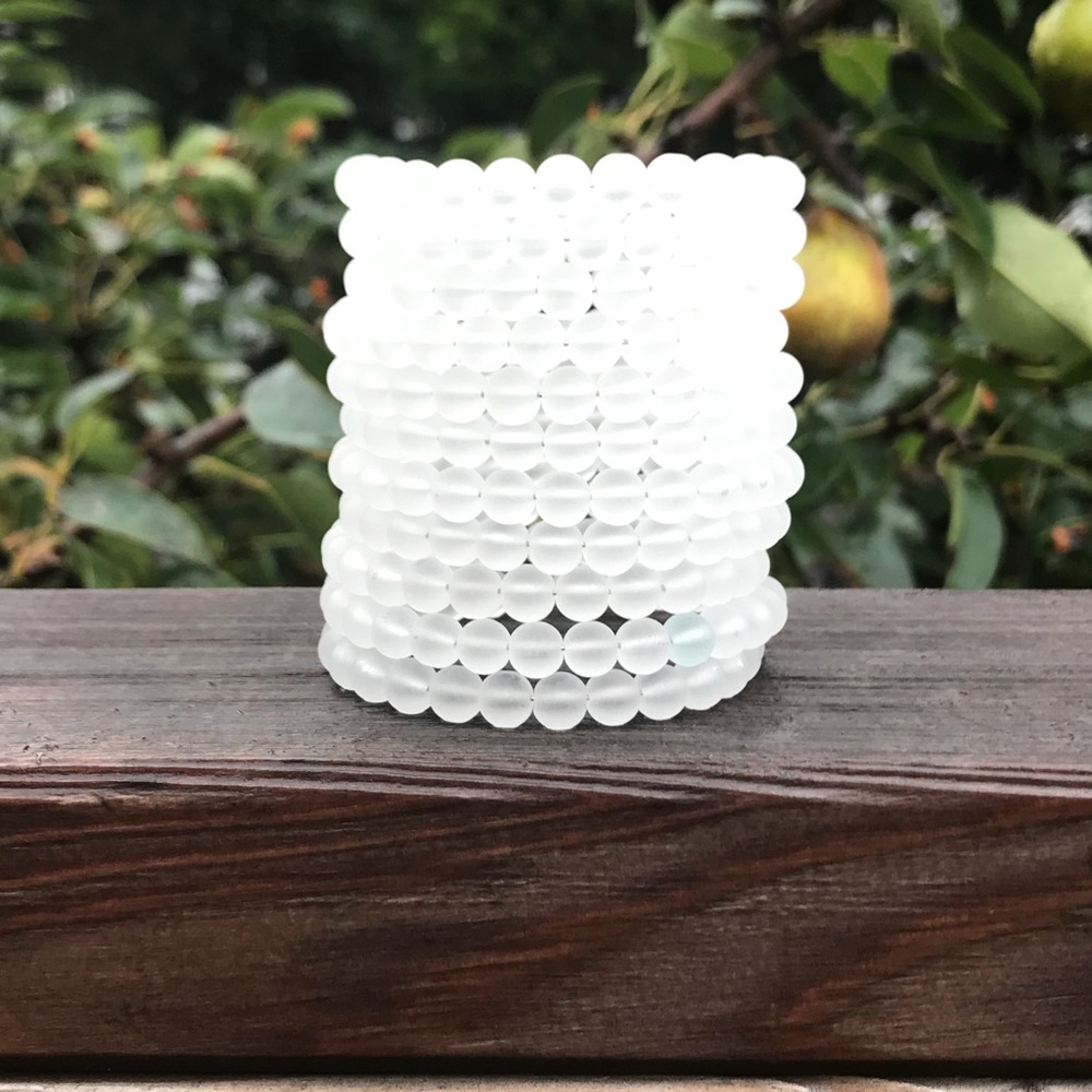 Sea Bead Frosted Wrap Bracelet